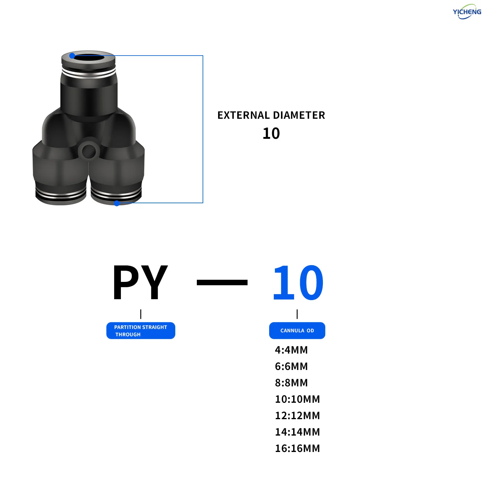 10MM ID Hose Connector Y Split - Push Fit Connector review and price