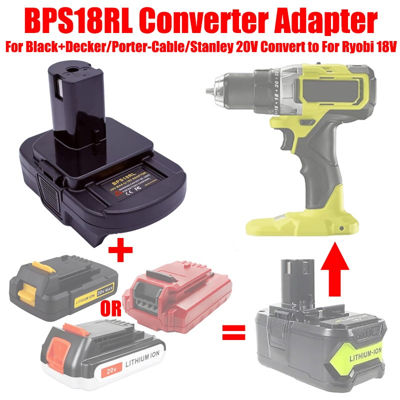 ALASICKA Battery Adapter BPS18 - Black+Decker Tool Cordless review and price