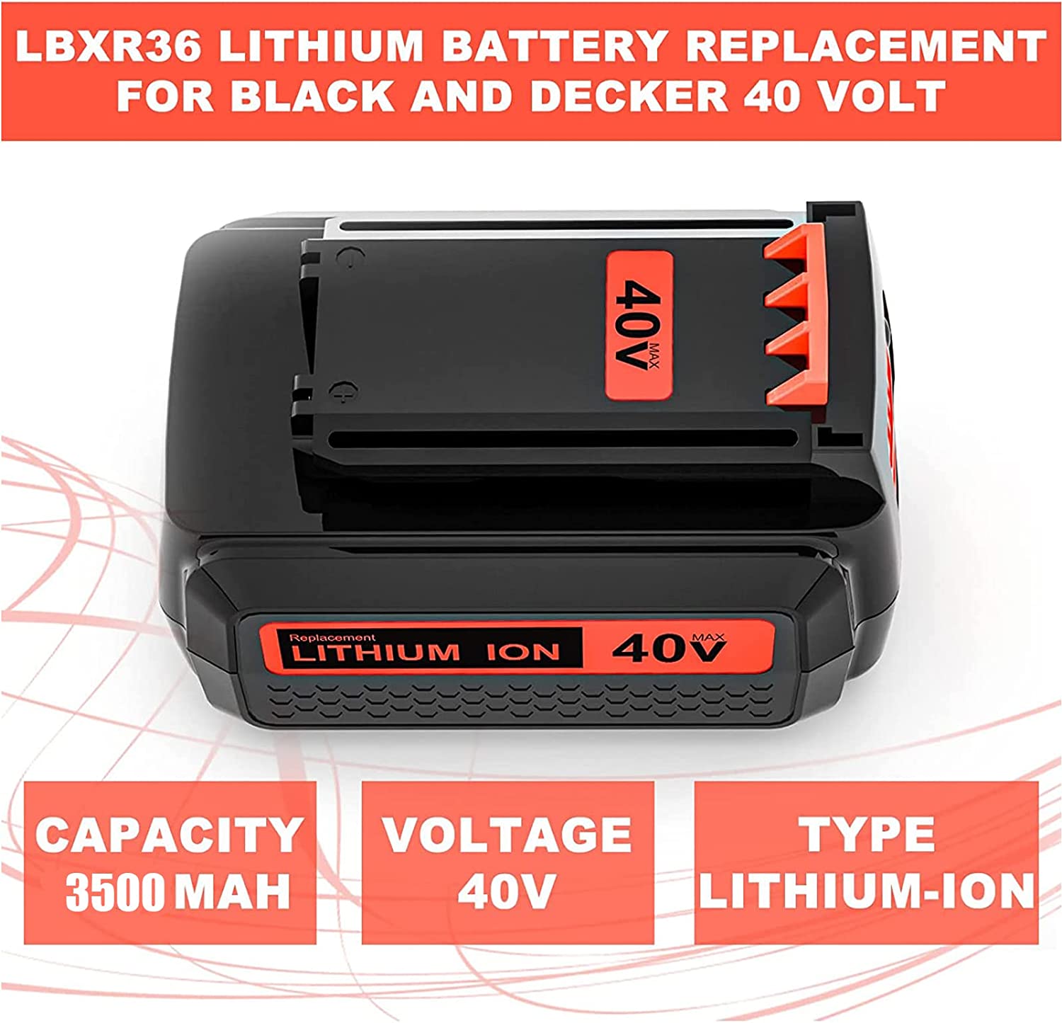 36V/40V 3.5Ah Replacement Batt - Black+Decker Tool Cordless review and price