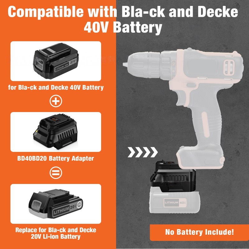 HAKSINKY Tool Battery Adapter  - Black+Decker Tool Cordless review and price