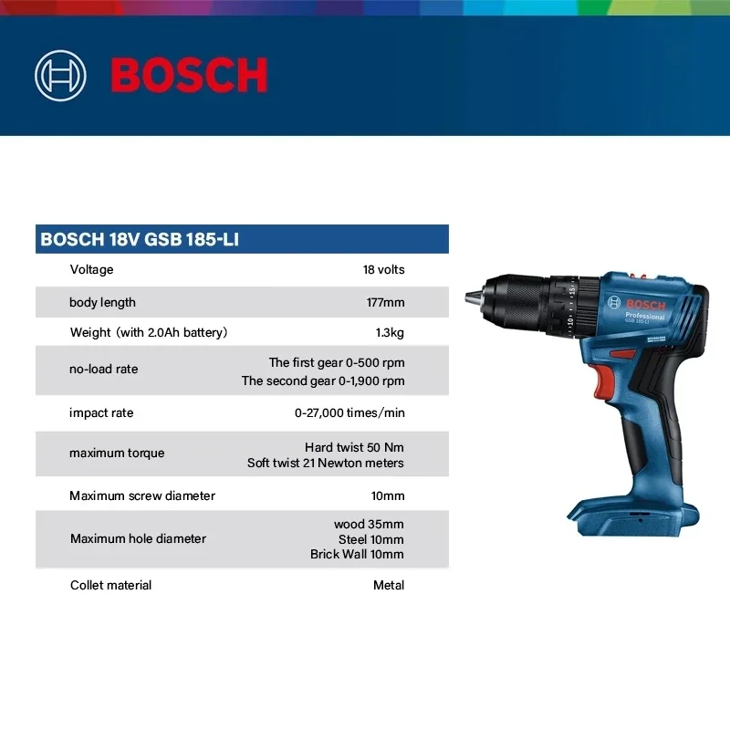 Bosch GSB 185-LI 18V Brushless - Bosch Drill Gsb 18V review and price