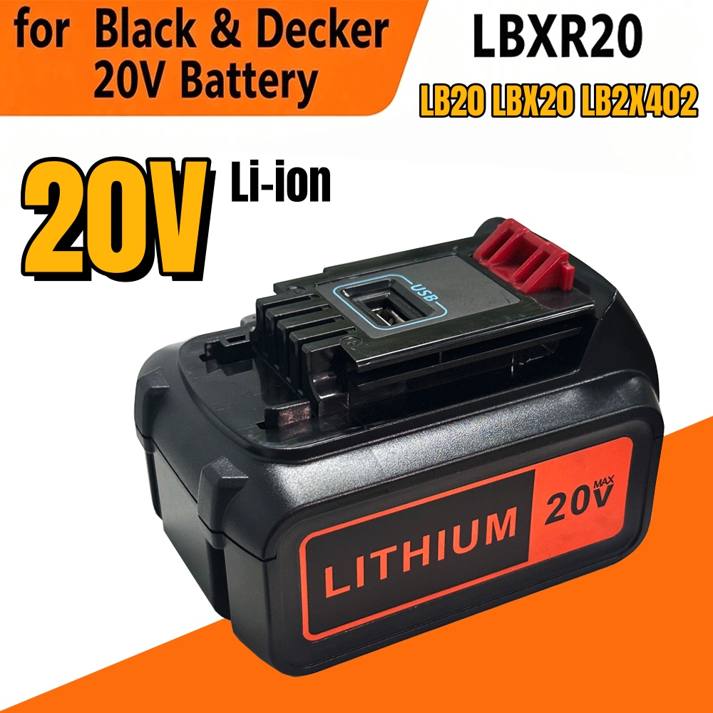 6000mAh 18V Replacement 20V Ba - Black+Decker Tool Cordless review and price