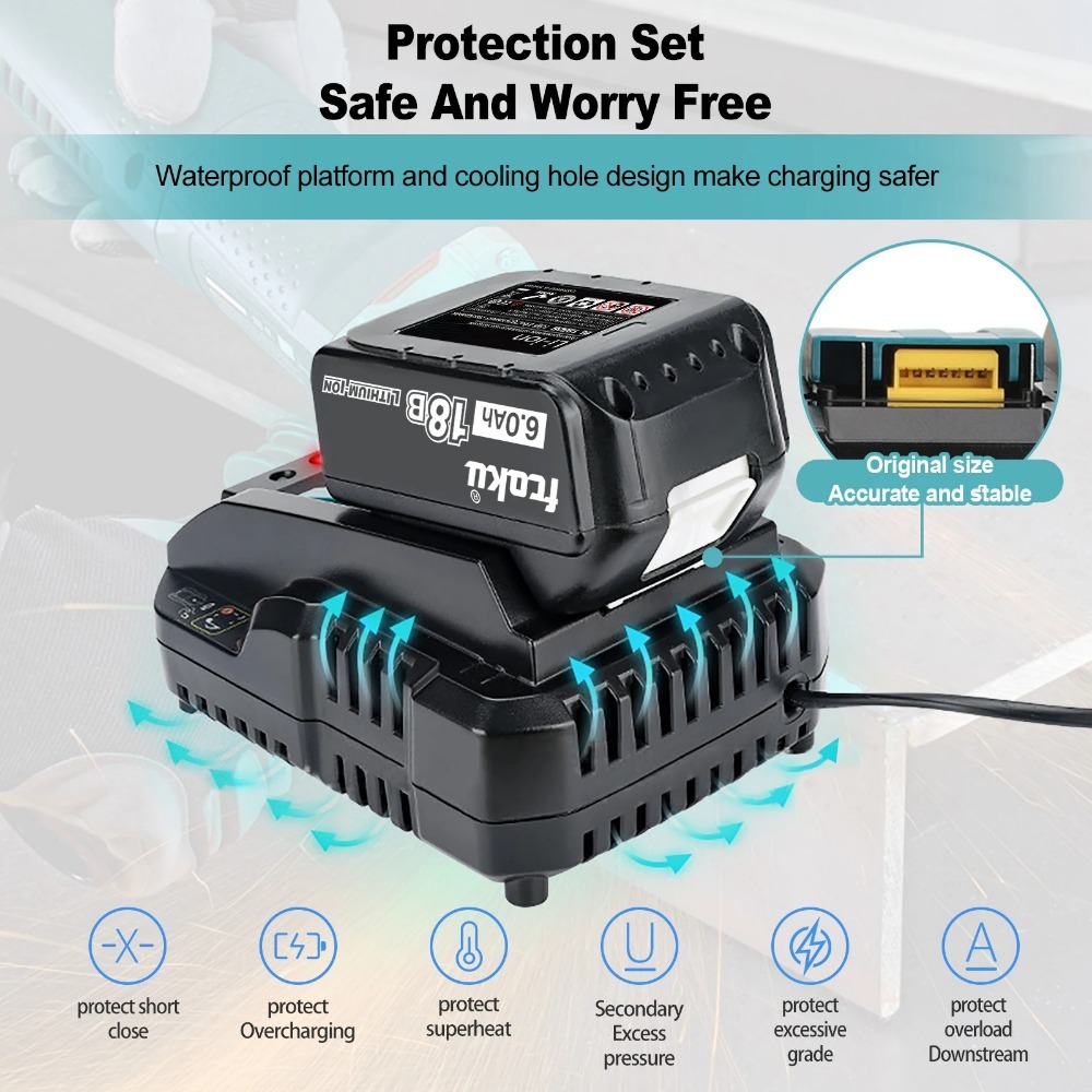 DC18RC Li-ion Battery 3A Charg - Makita Drill Hp1640 review and price