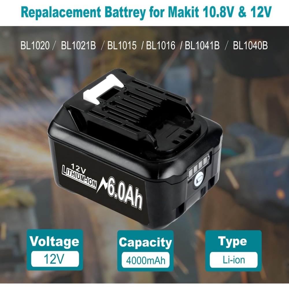 10.8V 12V 6A Rechargeable Repl - Makita Drill Hp1640 review and price