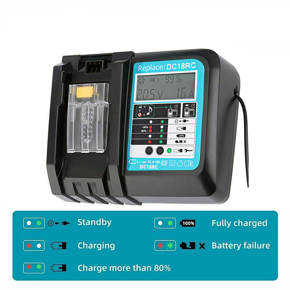 DC18RC Fast Charging with Fan  - Makita Drill Hp1640 review and price