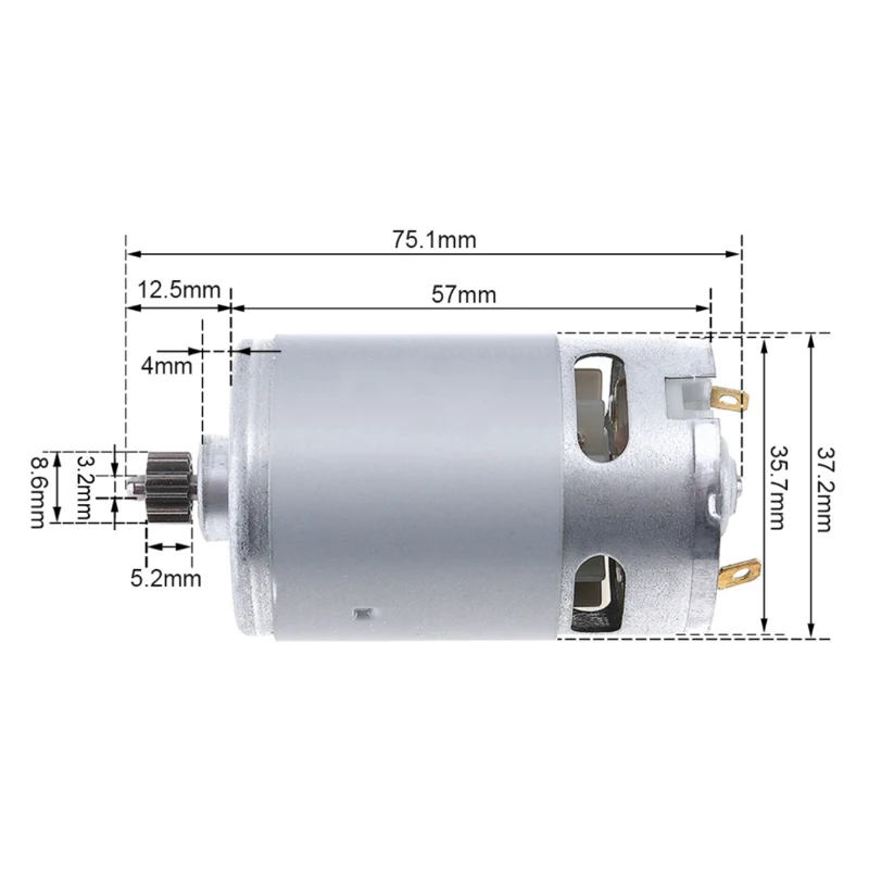 RS550 DC Motor 12 13 Teeth 9.5 - Bosch Drill Gsb 18V review and price